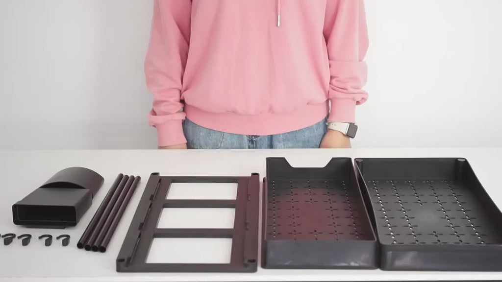 Under Sink Organizer 2 Pack – 2 Tier Sliding Drawer with Hooks & Cup | Black